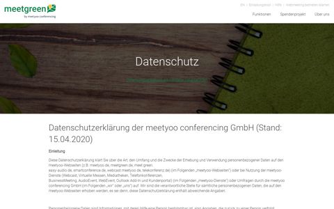 Datenschutz - meetgreen : meetgreen