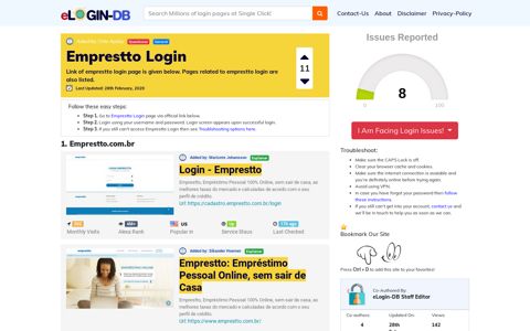 Emprestto Login - A database full of login pages from all over the ...