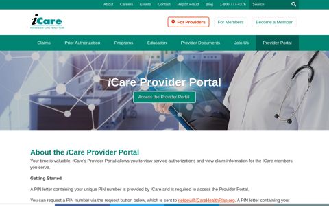 iCare Provider Portal - Independent Care Health Plan