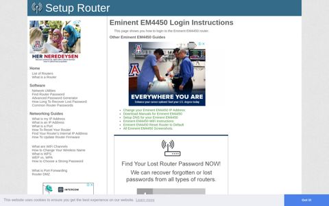 Login to Eminent EM4450 Router - SetupRouter