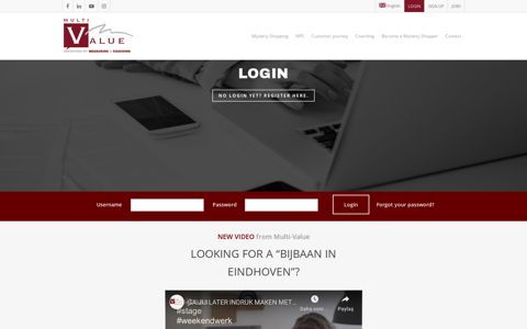 Login - Mystery Shopping by Multi-Value