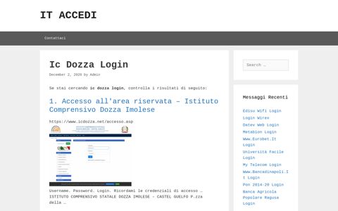 Ic Dozza Login - ItAccedi