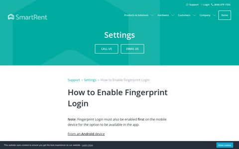 How to Enable Fingerprint Login - SmartRent