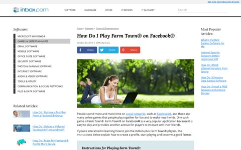 How Do I Play Farm Town® on Facebook® | Inbox Email ...