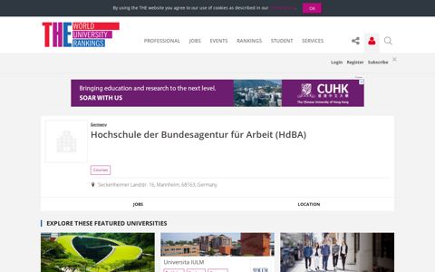 Hochschule der Bundesagentur für Arbeit (HdBA) | World ...