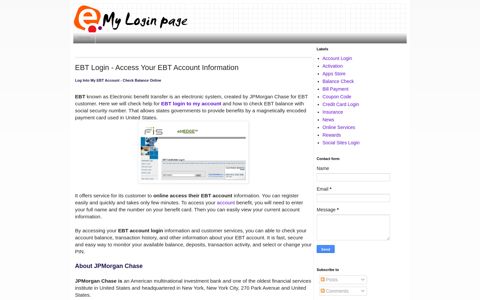 EBT Login - Access Your EBT Account Information |Login My ...