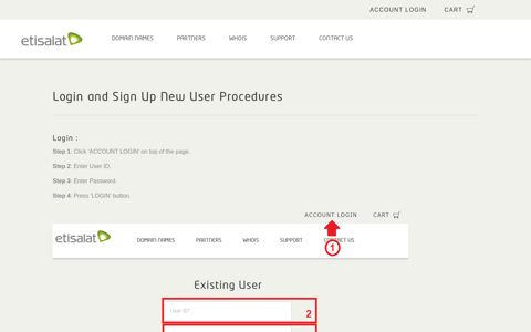 Etisalat Domains Storefront - Online Registration