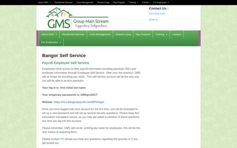 Bangor Self Service | Group Main Stream