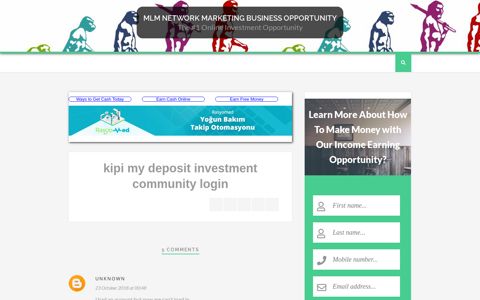 kipi my deposit investment community login - MLM Network ...
