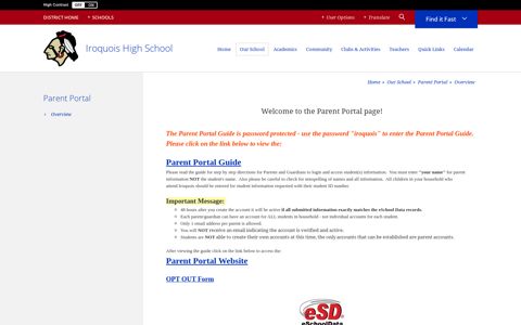 Parent Portal / Overview - Iroquois Central School District