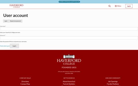 User account | Haverford College