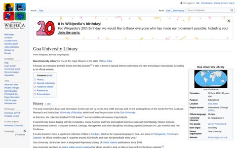 Goa University Library - Wikipedia