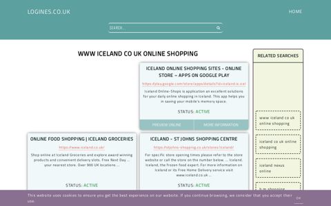 www iceland co uk online shopping - General Information about Login