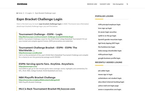 Espn Bracket Challenge Login ❤️ One Click Access - iLoveLogin