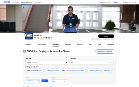 Working as a Cleaner at GRBS, Inc.: 56 Reviews | Indeed.com