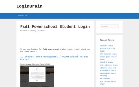 fsd1 powerschool student login - LoginBrain