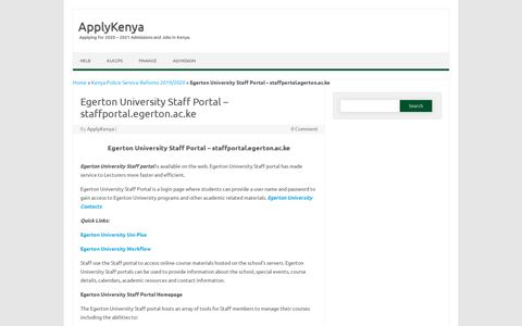 Egerton University Staff Portal - staffportal.egerton.ac.ke ...