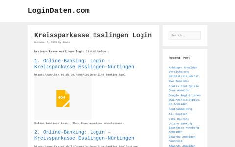 Kreissparkasse Esslingen - Online-Banking: Login - Kreissparkasse ...