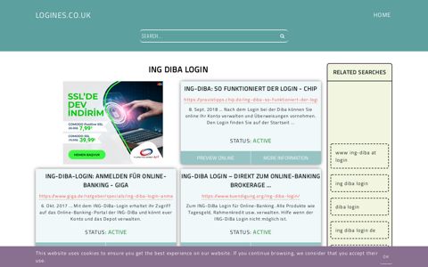 ing diba login - General Information about Login - Logines.co.uk