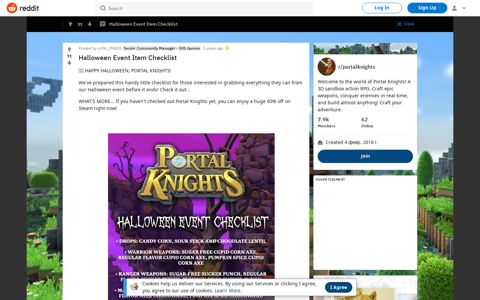 Halloween Event Item Checklist : portalknights - Reddit
