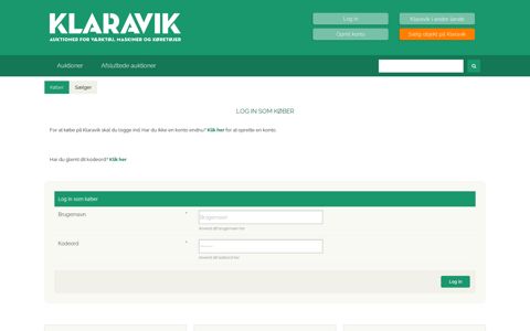 Log in - Klaravik auktioner