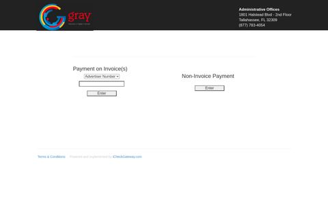 Gray Television, Inc - Online Payments - iCheckGateway.com