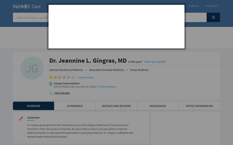 Jeannine Gingras, Gringas Sleep Medicine - Internal Medicine ...