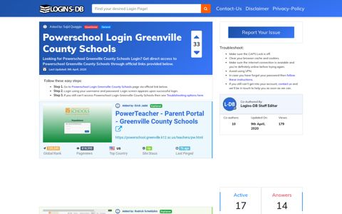 Powerschool Login Greenville County Schools - Logins-DB