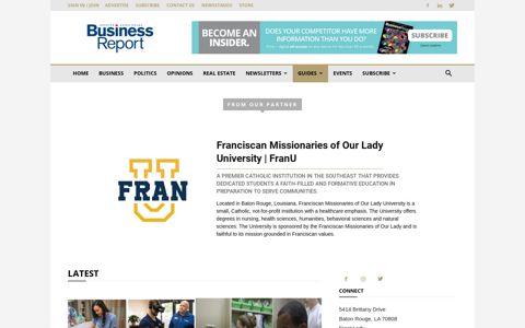 Franciscan Missionaries of Our Lady University | FranU Archives