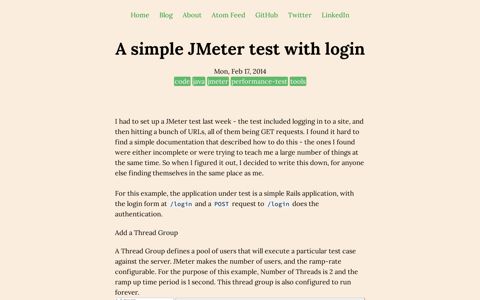 A simple JMeter test with login - {code that works} by Sadique Ali