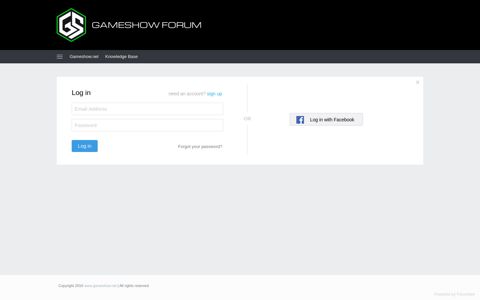 Login - Gameshow User Community - Forumbee