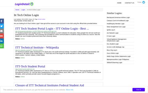 Itt Tech Online Login ITT Tech Student Portal Login ... - LoginDetail