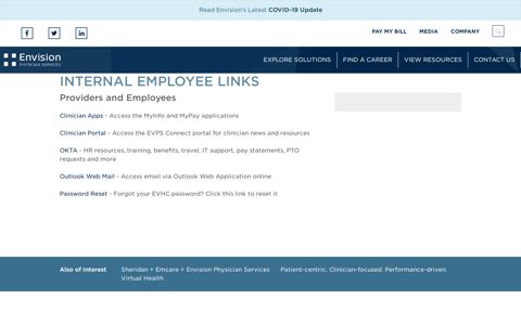 Employee Portal - Envision Physician Services