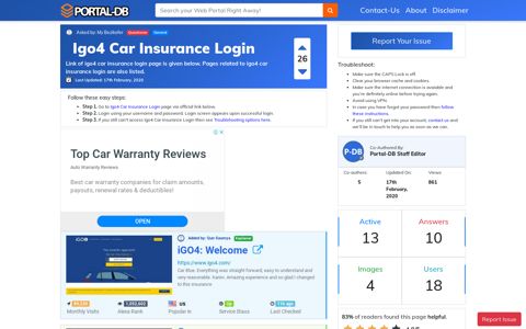 Igo4 Car Insurance Login - Portal-DB.live