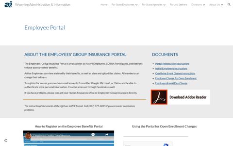 Employee Portal - Wyoming Administration & Information