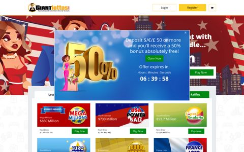 Buy Lottery Tickets Online & Play Lotto Online With Giant.