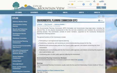 Environmental Planning Commission - City of Mountain View