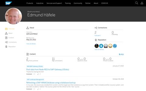 Edmund Häfele | SAP People - SAP.com