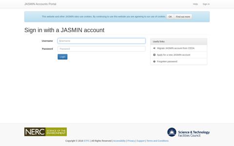 Sign in with a JASMIN account | JASMIN Accounts Portal