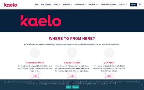 Where do you want to login? - Kaelo