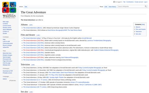 The Great Adventure - Wikipedia