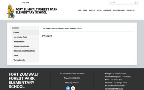 Parents - Fort Zumwalt Forest Park Elementary School