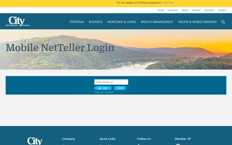 Mobile NetTeller Login - City National Bank