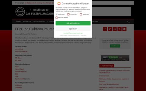 FCN und Clubfans im Internet | Clubfans United