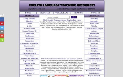 ESL Printable Worksheets and English Exercises