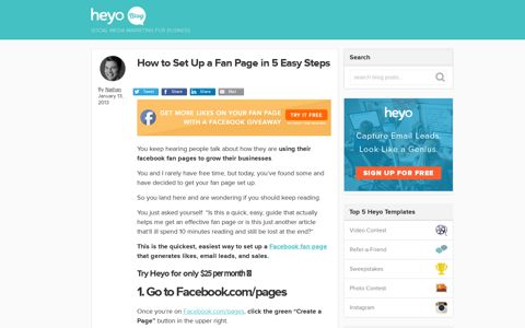How to Set Up a Fan Page in 5 Easy Steps - Heyo Blog