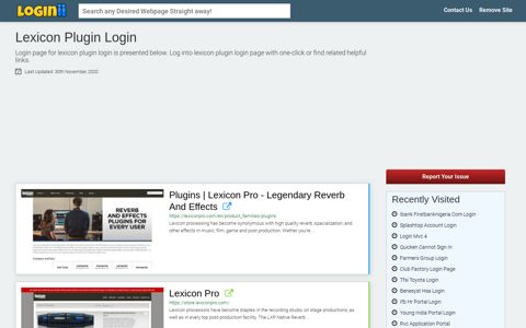 Lexicon Plugin Login - Loginii.com