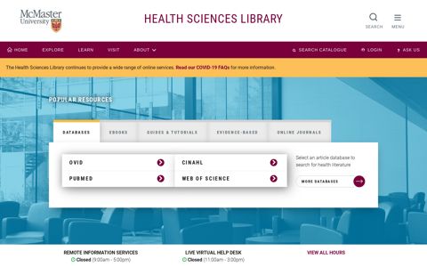 Health Sciences Library - McMaster University