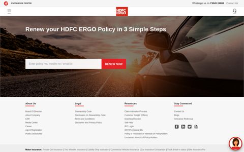 Renew your HDFC ERGO policy