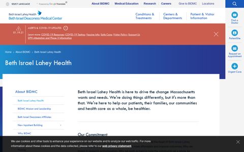 Beth Israel Lahey Health | BIDMC of Boston